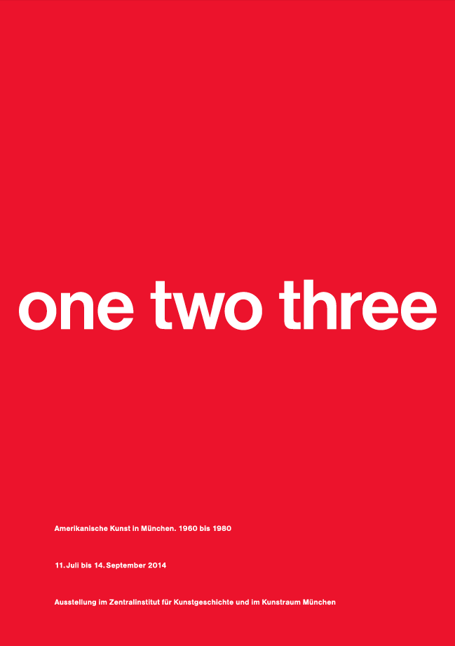 one two three.  Amerikanische Kunst in München.  1960 bis 1980