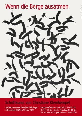 Wenn die Berge ausatmen - Schriftkunst von Christiane Kleinhempel