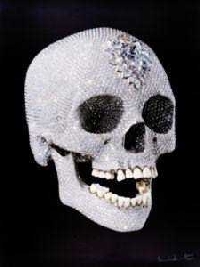 Damien Hirst - mit Diamanten verzierter Babyschädel